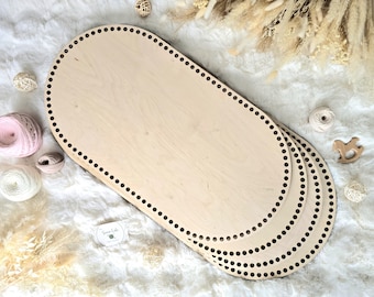Large Wooden Basket Base: Moses Basket bottom, Pet Bed