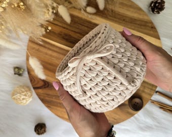 Small Crochet Basket DIY Kit: Beginner Friendly Craft