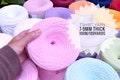 Tshirt yarn 100 meters/110 yards 330-380gr in 7-9mm thickness 100% Cotton Jersey yarn Premium quality Perfect for baskets, bags, home decor