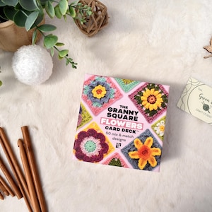 Vierkant kaartendek Grandma Flowers Leer hoe je Grandma-vierkanten haakt