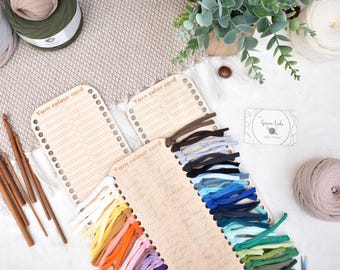 Wooden Yarn Color Card: Reusable Project Planner