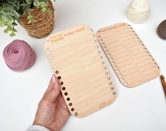 Wooden Yarn Color Card: 26-Hole Project Planner