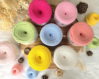 Tshirt yarn 50metres/55yards, 165-190gr, 7-9mm thickness, 100% Cotton Premium quality Perfect for baskets, bags, rugs and home decor