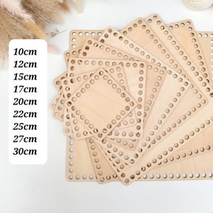 May include: A set of 10 wooden loom squares in various sizes, ranging from 10cm to 30cm. The squares are made of natural wood and have a smooth finish. They are perfect for creating a variety of woven projects.