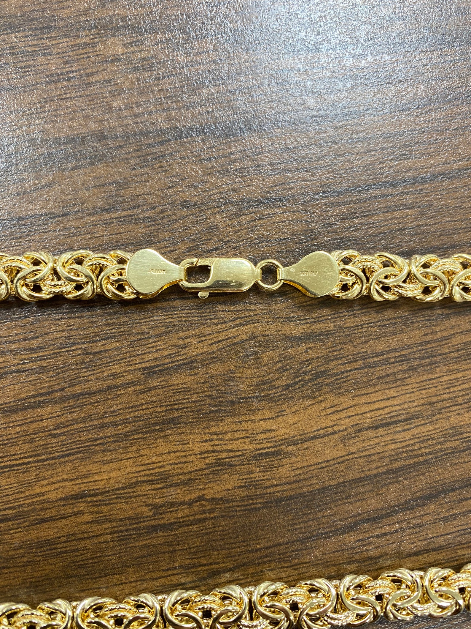 14KT 585 ITALY Yellow Gold Byzantine Style Necklace Chain Etsy