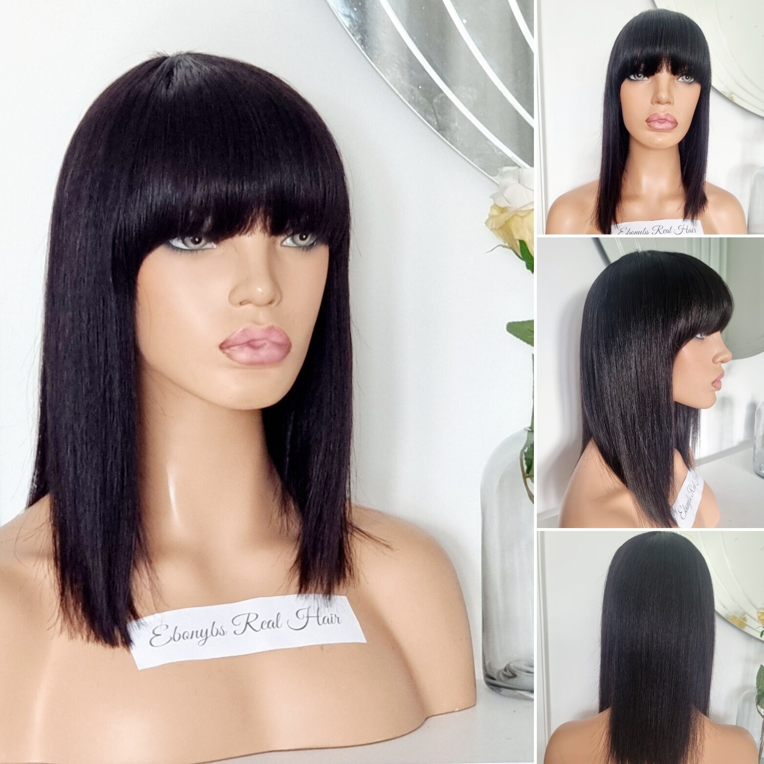 Bob Wig With Bangs - Etsy Bob Wig With Bangs - Etsy