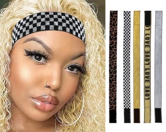 Melt Band for Lace Wig Edges, Elastic Melt Belt with Velcro, Non Slip Wig Band, Hairline Band, Perfect for Melting Lace & Laying Baby Hair