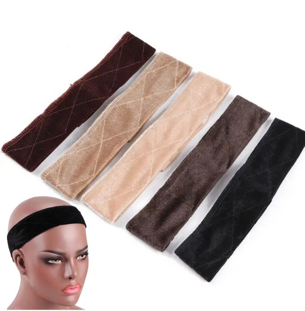 2 PCS Custom Black Adjustable Elastic Band for Wig 