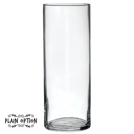 Personalized Or Plain Glass Cylinder Vase S Decor For Etsy