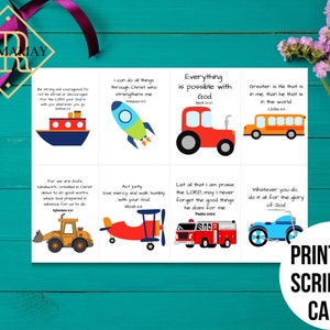 Cartões de escrituras infantis, cartões de afirmação, cartões de escrituras, cartões de lancheira, cartões de versículos da Bíblia, mini cartões de escrituras, notas de lancheira infantil