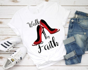 Walk By Faith, Png Walk By Faith, Sublimation Print, High Heels Png, Shoe Png, Walk By Faith, 2 Corinthians 5 7, Png Bible For Mug, By Faith