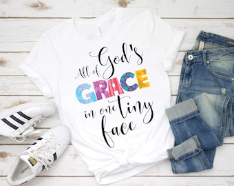 Baby Iron On, Christian Png, All Of God's Grace In One Tiny Face, Inspirational Png, Christian Download, Iron Ons, Sublimation Png