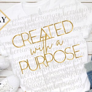 Bible Svg, Christian Png, Created With A Purpose, Religious Png, Scripture Svg, Sublimation Designs, Religious Svg, Bible Verse Svg, Mug Svg
