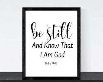 Be Still and Know Printable - Etsy