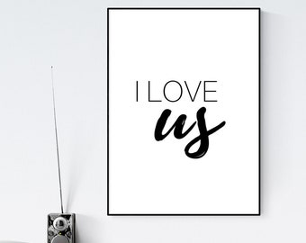 I Love Us Wall Art - Etsy