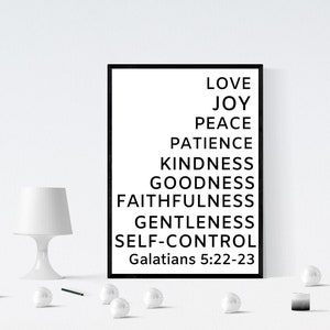Fruits Of The Spirit, Fruit Of The Spirit Wall Art, Galatians 5 22 Print, Bible Verse Printable, Scripture Wall Art, Galatians 5 Wall Art
