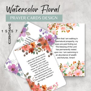 80 Encouraging Verse Cards | Printable | Scripture Cards | Bible Memory Verse | Scripture Cards | Christian Affirmation Prayer Cards Flower
