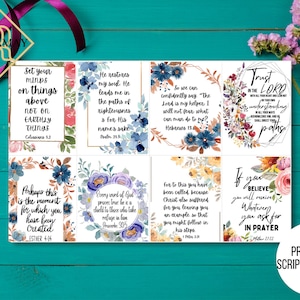 Mini-schriftkaarten, bijbelverskaarten, aanmoediging, inspirerende kaarten, religieuze cadeaukaartjes, mini-notitiekaarten van de Schrift, christelijke kaarten