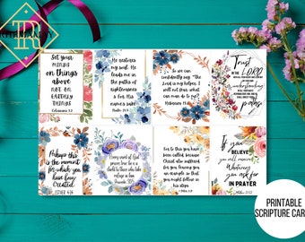 Mini Scripture Cards, Bible Verse Cards, Encouragement, Inspirational Cards, Religious Gift Tags, Scripture Mini Notecards, Christian Cards