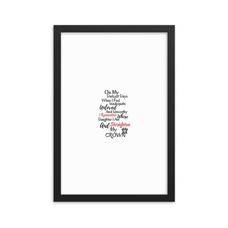 On My Darkest Days When I Feel Inadequate Unloved and Unworthy Etsy UK