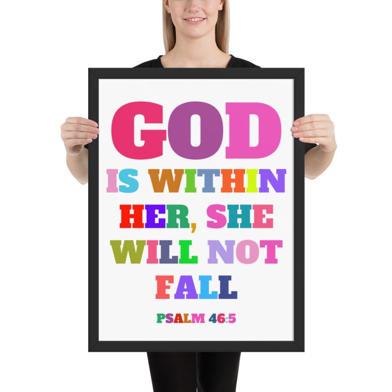 Psalm 46 5 Bible Wall Art Living Room Wall Art Bible Verse Etsy