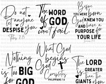 Scripture Svg Bundle, Bible Verse Svg, Religious Svg, Christian Svg, Scripture Svg, Inspirational Svg, Svg Designs, Commercial Use Svg