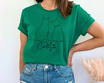 Cat Mom Shirt, Cat Mama T-Shirt, Bella Canvas Shirt, Cute Cat Shirt, Cat Themed Gifts, Gift For Mom, Cat Shirt, Meow Shirt For Cat Lover