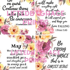 Printable Bible Cards, Christian Printable Cards, Set of 12 Christian ...