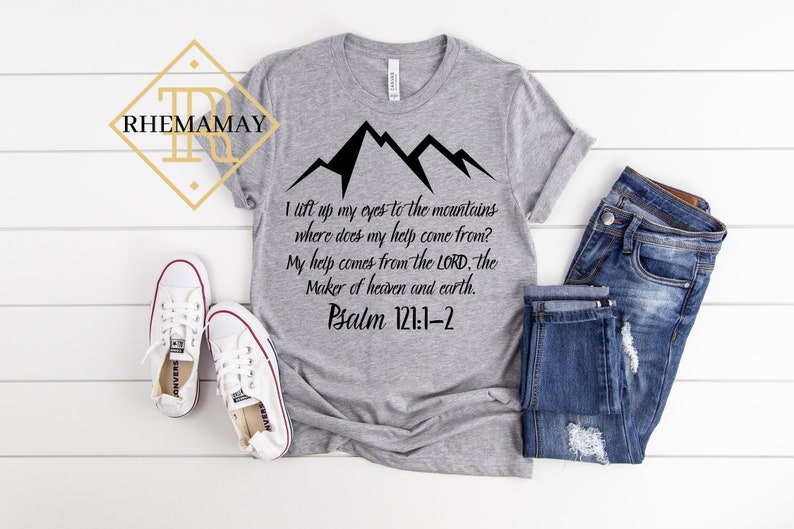 Psalm 121 Mountains Svg I Lift Up My Eyes To The Mountains | Etsy