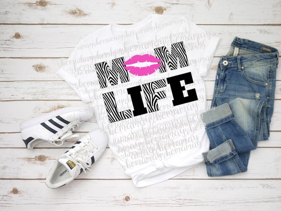 Mom Life Svg Zebra Print Svg Mom Life Png Mothers Day Png Etsy