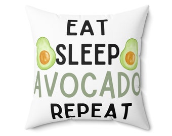 Avocado Pillow, Spun Polyester Square Pillow