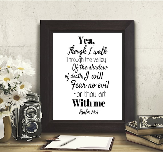 Svg Psalm 23 Psalm 23 Cricut Yea Though I Walk Through The Etsy