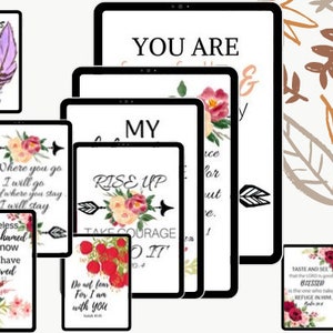 Printable Bible Cards, Christian Printable Cards, Set Of 12 Christian Printable Cards,  4 x 6 scripture Greeting Cards, Scripture Art Set