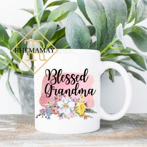 Välsignad mormor png, mormor png, mormors sublimering, mormors klippfil, sublimeringsdesign, klipp och skriv ut, DTG-utskrift, mugg png bild 5