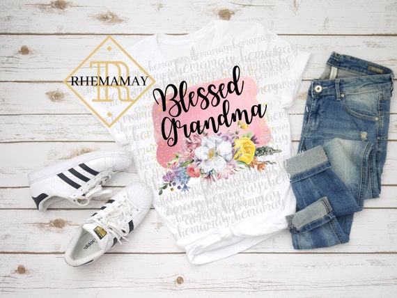 Blessed Grandma Png, Grandma Png, Grandma Sublimation, Grandma Cut File, Sublimation Design, Cut And Print, DTG Printing, Mug Png