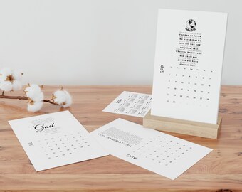 Calendario Con Citazioni Bibliche, Calendari Da Tavolo Cristiani 2025,Calendario Del Pianificatore Familiare Con Versetti Della Bibbia 2025 11,42 X 8,66 Pollici - Calendario Con Citazioni Ispiratrici - 10