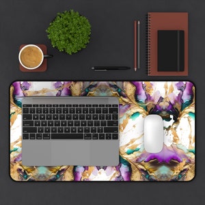 Schreibtischunterlage, große Mausunterlage, XL Mausunterlage, großes Mousepad, lila Mauspad, große Schreibtischunterlage, süße Mausmatte, Arbeit von zu Hause, Mousepad