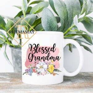 Välsignad mormor png, mormor png, mormors sublimering, mormors klippfil, sublimeringsdesign, klipp och skriv ut, DTG-utskrift, mugg png bild 3