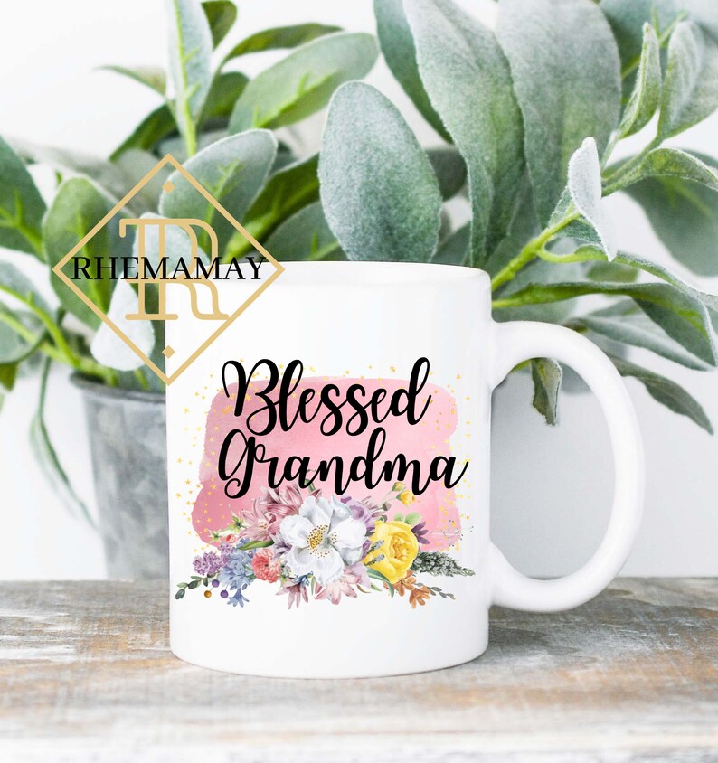 Välsignad mormor png, mormor png, mormors sublimering, mormors klippfil, sublimeringsdesign, klipp och skriv ut, DTG-utskrift, mugg png bild 3