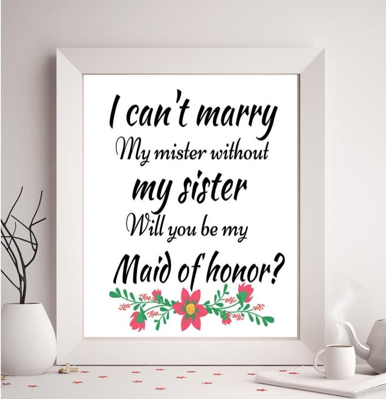 Svg Maid Of Honor Proposal  Instant Download  Files  Svg 