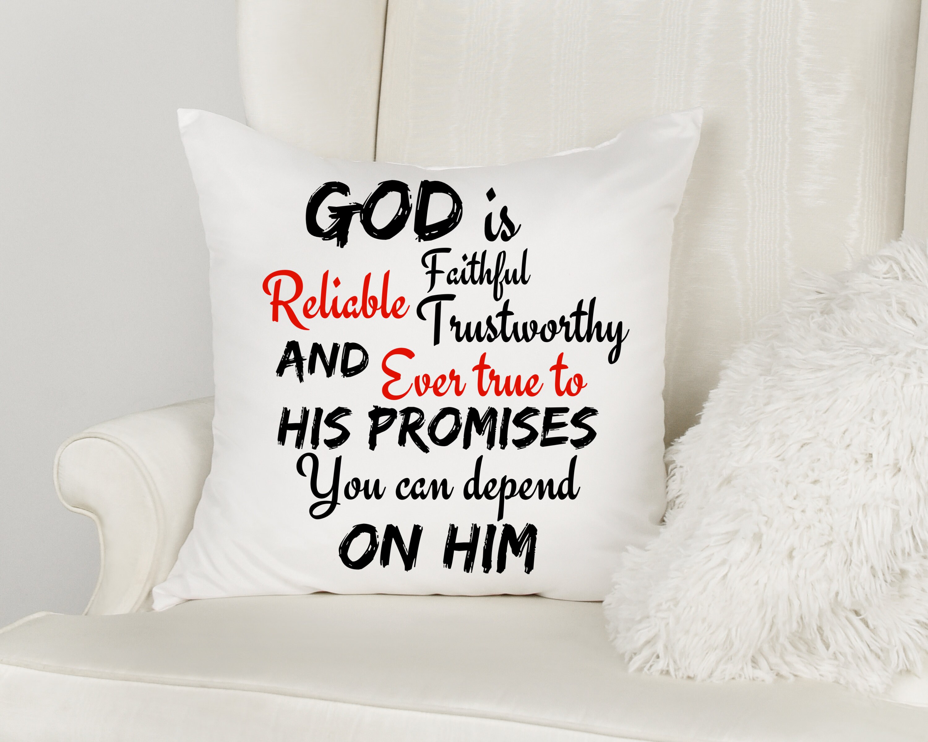 Scripture Pillow Christian Pillows Inspirational Pillow Etsy