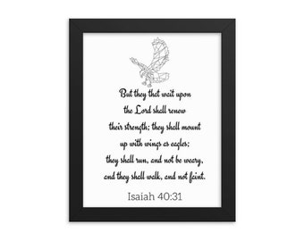 But They That Wait Upon The Lord Home Decorative Art Scripture Home Decor Bible Verse Wall Hangings Isaiah 40:31 Wall Decor Faith Wall Art