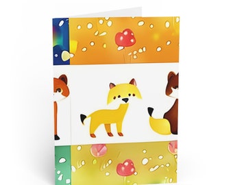 Cards With Animals, Children's Greeting Cards, Kids Note Cards, Blank Inside