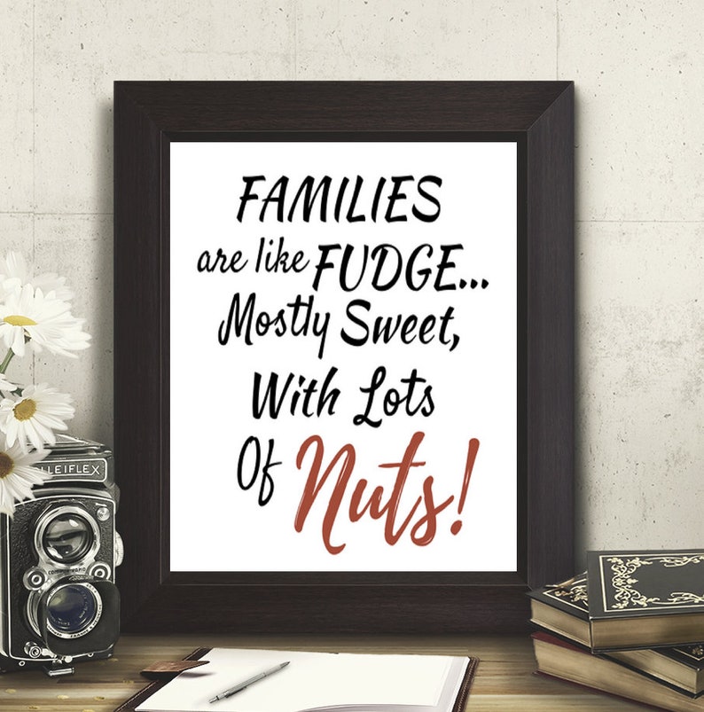 Instant Download Print Svg File Families Are Like Fudge Mostly - Etsy