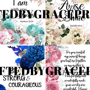 Bundle Scripture Cards, 80 Bible Verse Cards, Scripture Cards, Inspirational Cards, Scripture Memory Cards, Floral Scripture Cards image 4