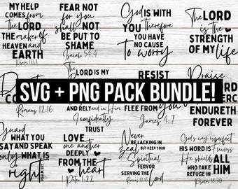 Christian Svg Png Bundel, Schrift Svg, Bijbel vers Svg, Religieuze Svg, Digitale Download, Koffiemok Png, Bijbel Png, Transparante Achtergrond