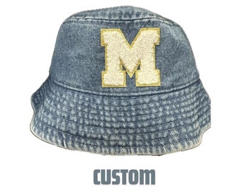 Custom denim bucket hat for kids