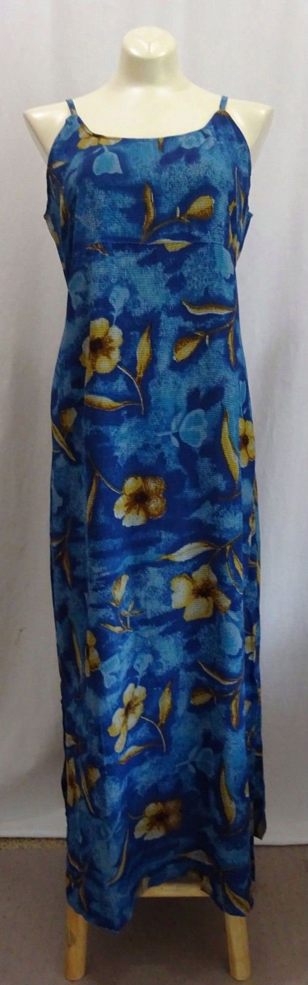 EAMZ DD9 Sacred Threads Beautiful Blue Hawaii Strappy Tank