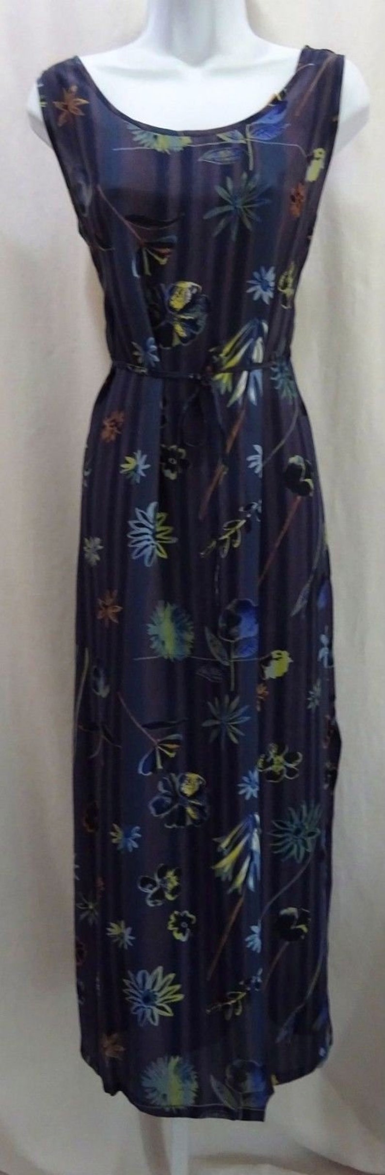 EAMZ AA14 SACRED THREADS Purple Floral Unique Long Dress SM