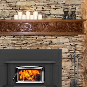 Floating hand-carved NEW fireplace mantel!!